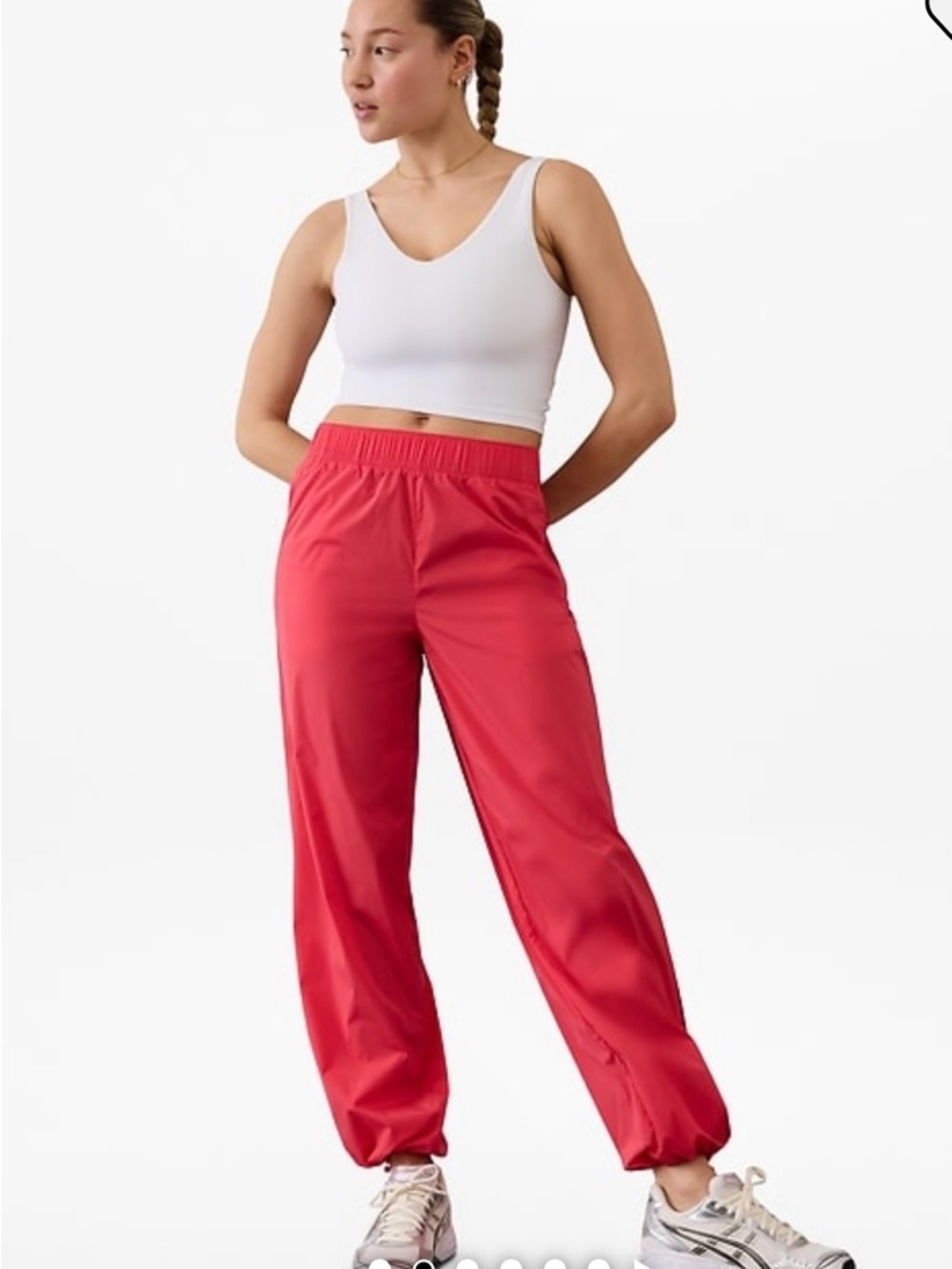Athleta Rise Parachute Pant Punch Pink (fits like Medium) Small New w/out tags